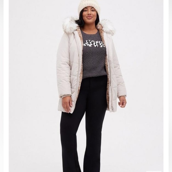 torrid Love Graphic Boucle Knit Pullover Sweater Grey - Picture 3 of 16